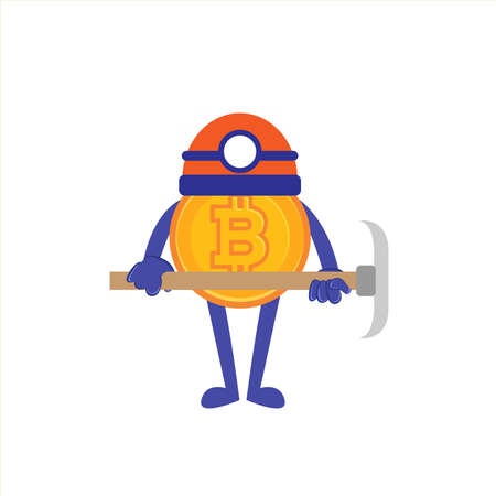 Isolated bitcoin concept Crypto currency Vector illustrationのイラスト素材