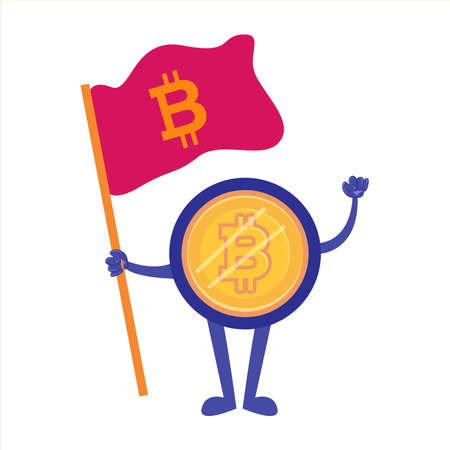 Isolated bitcoin concept Crypto currency Vector illustrationのイラスト素材