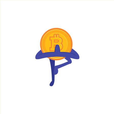 Isolated bitcoin concept Crypto currency Vector illustrationのイラスト素材