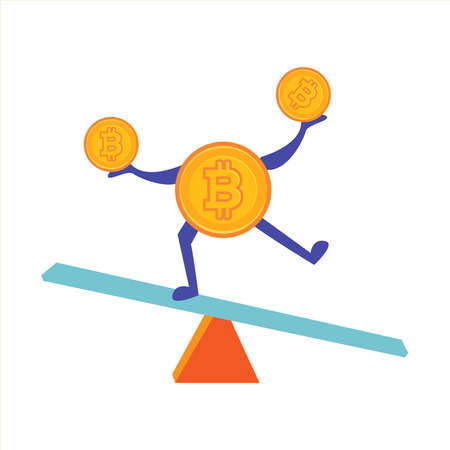 Isolated bitcoin concept Crypto currency Vector illustrationのイラスト素材