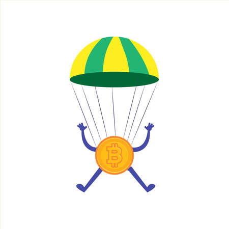 Isolated bitcoin concept Crypto currency Vector illustrationのイラスト素材