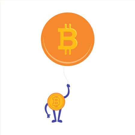 Isolated bitcoin concept Crypto currency Vector illustrationのイラスト素材