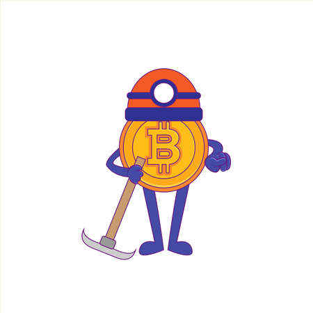 Isolated bitcoin concept Crypto currency Vector illustration