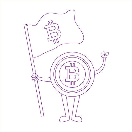 Isolated bitcoin concept Crypto currency Vector illustrationのイラスト素材