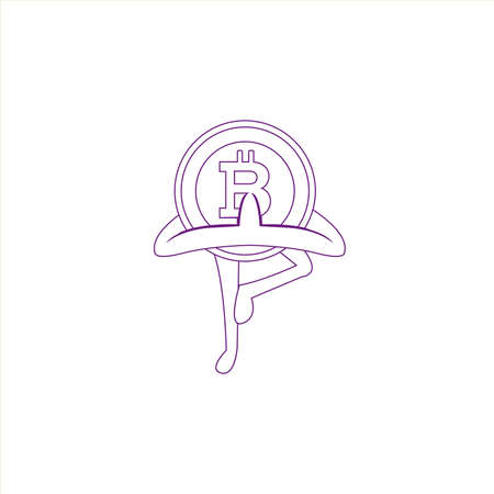 Isolated bitcoin concept Crypto currency Vector illustrationのイラスト素材