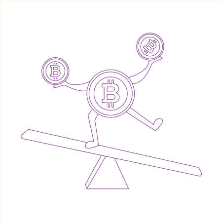 Isolated bitcoin concept Crypto currency Vector illustrationのイラスト素材