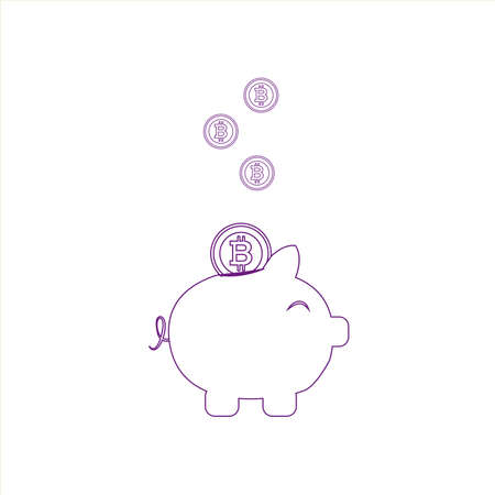 Isolated bitcoin concept Crypto currency Vector illustrationのイラスト素材