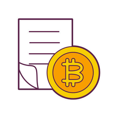 Isolated bitcoin concept Crypto currency Vector illustrationのイラスト素材