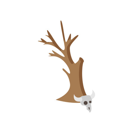 Isolated dry tree icon Deforestation concept Vector illustrationのイラスト素材