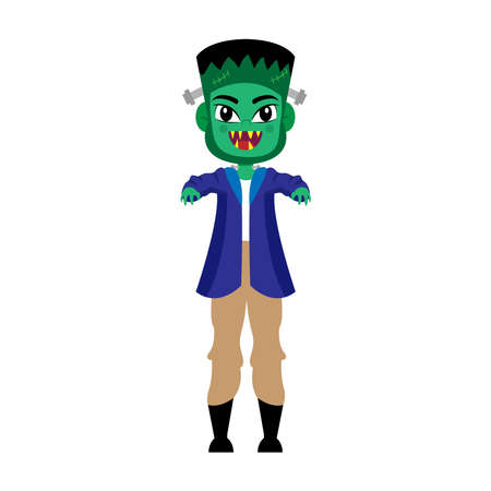 Isolated kid with a costume of monster Vector illustrationのイラスト素材