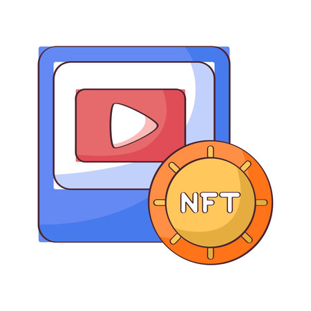 Isolated NFT icon Digital transaction concept Vector illustrationのイラスト素材