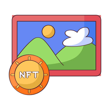 Isolated NFT icon Digital transaction concept Vector illustrationのイラスト素材