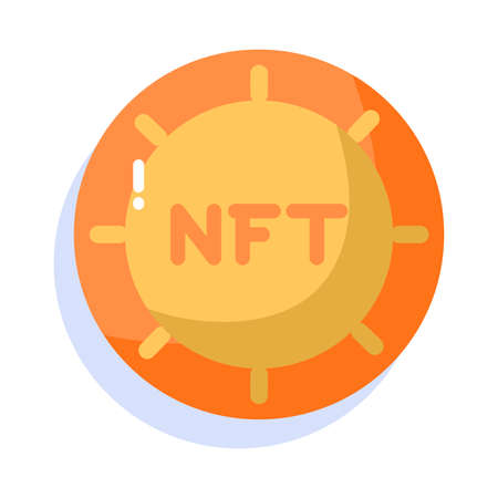 Isolated NFT icon Digital transaction concept Vector illustrationのイラスト素材