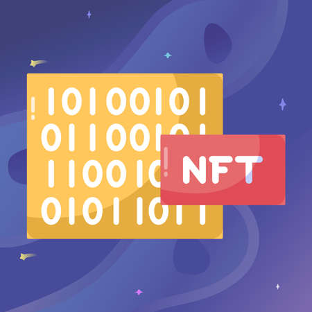 Isolated NFT icon Digital transaction concept Vector illustrationのイラスト素材