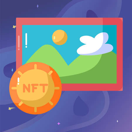Isolated NFT icon Digital transaction concept Vector illustrationのイラスト素材