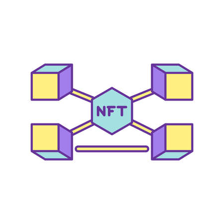 Isolated NFT icon Digital transaction concept Vector illustrationのイラスト素材