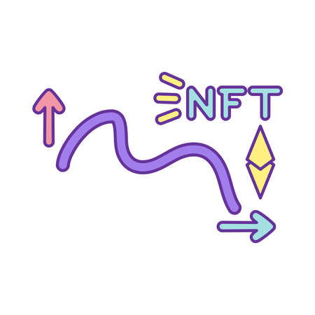 Isolated NFT icon Digital transaction concept Vector illustrationのイラスト素材