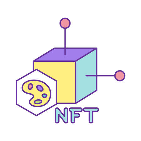 Isolated NFT icon Digital transaction concept Vector illustrationのイラスト素材