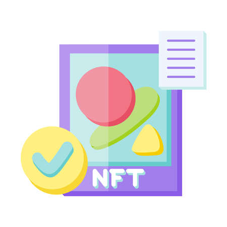 Isolated NFT icon Digital transaction concept Vector illustrationのイラスト素材