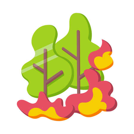 Isolated fire forest energy ecology vector illustrationのイラスト素材