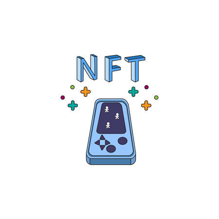 Isolated gamer animated ntf color art digital ilustration vectorのイラスト素材
