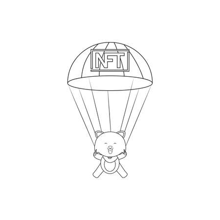 Isolated art animated ntf draw art digital ilustration vectorのイラスト素材