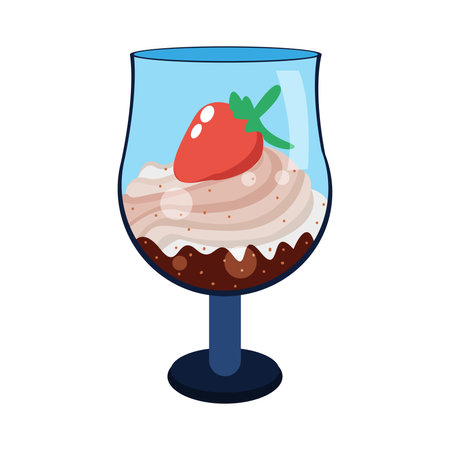 Isolated chocolate flan Gourmet dessert Sweet food Vector illustrationのイラスト素材