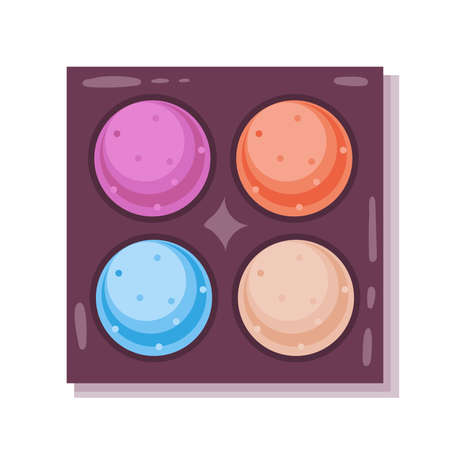Isolated eyeshadow color makeup beauty cosmetic vector illustrationのイラスト素材