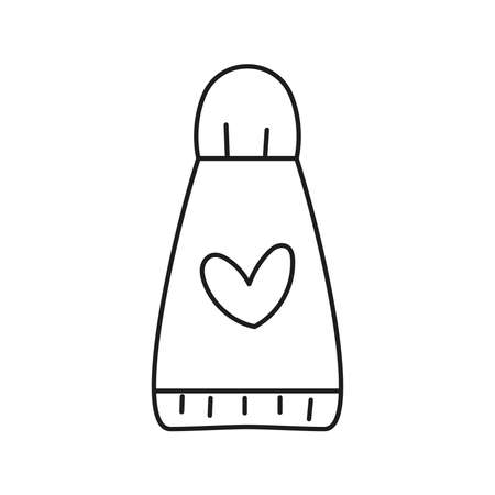 Isolated cream draw makeup beauty cosmetic vector illustrationのイラスト素材