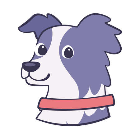 Isolated cute dog breed cartoon Vector illustrationのイラスト素材