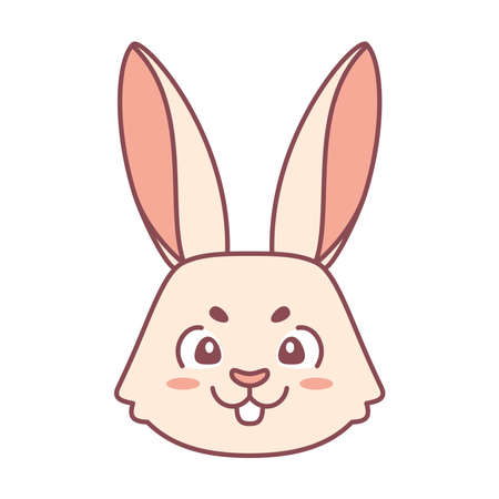 Isolated cute rabbit avatar Zodiac sign Vector illustrationのイラスト素材