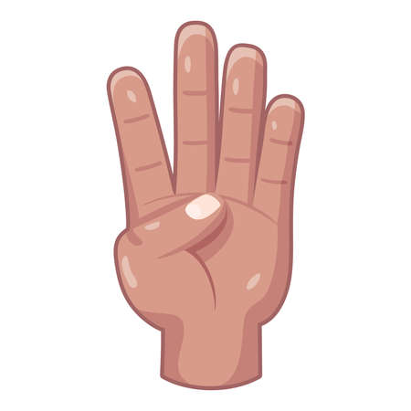 Isolated hand cartoon icon doing a gesture Vector illustrationのイラスト素材