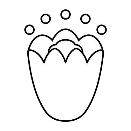 Isolated outline of a flower Vector illustrationのイラスト素材