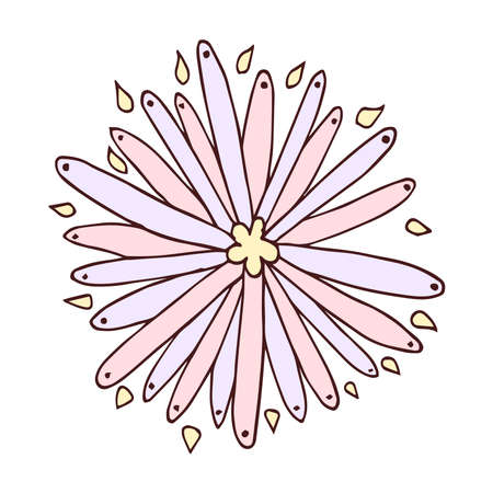 Isolated sketch of a flower Spring time Vector illustrationのイラスト素材