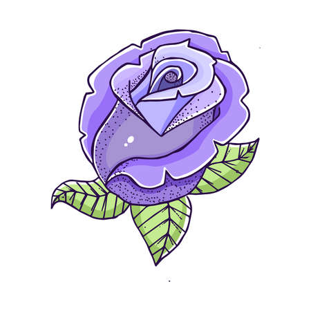 Isolated flower in watercolor technique Vector illustrationのイラスト素材