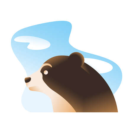 Isolated spectacled bear icon Colombian fauna Vector illustrationのイラスト素材