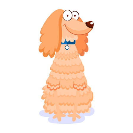 Isolated cute cocker spaniel dog breed cartoon Vector illustrationのイラスト素材