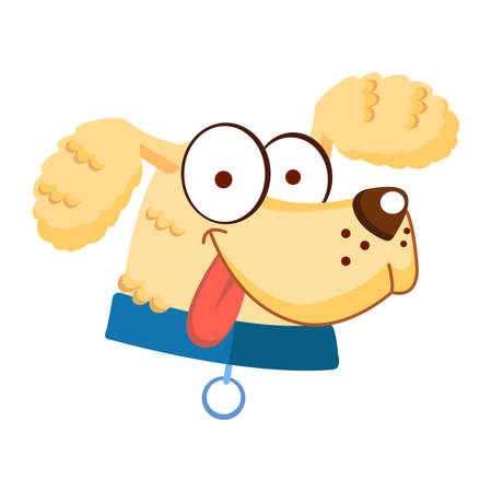 Isolated cute labrador dog breed cartoon Vector illustrationのイラスト素材