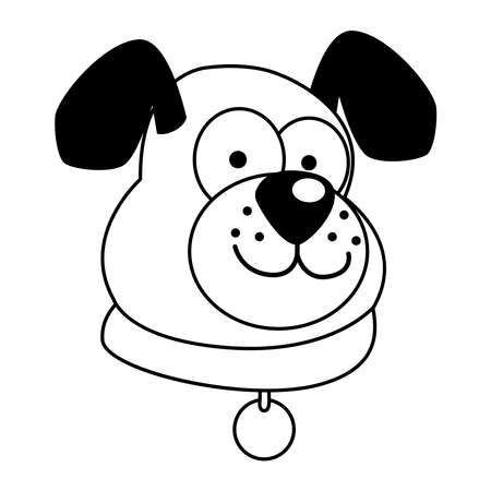Isolated cute pug dog breed cartoon Vector illustrationのイラスト素材