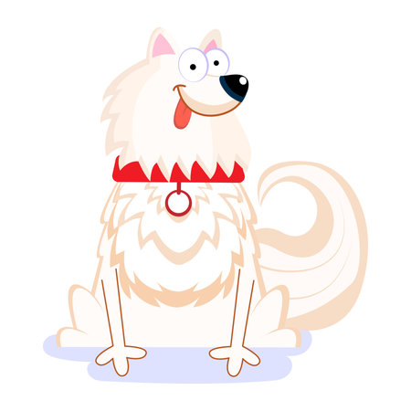 Isolated cute dog breed cartoon kawaii Vectorillustrationのイラスト素材