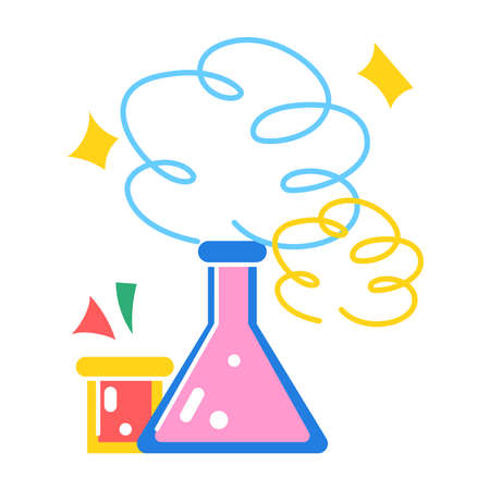 Isolated chemistry test tube icon School supply flat design Vector illustration