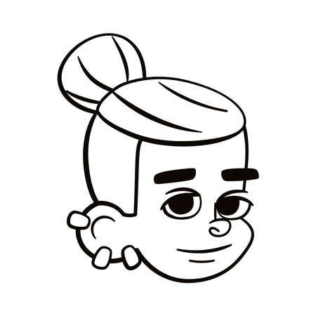 Isolated female urban character avatar Vector illustrationのイラスト素材