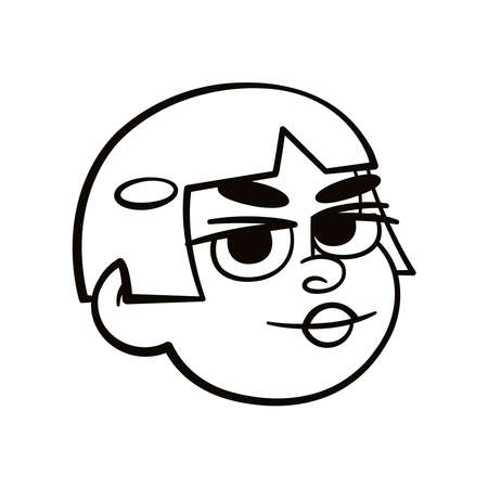 Isolated female urban character avatar Vector illustrationのイラスト素材