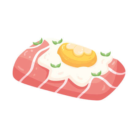 Isolated salmon roll Healthy food Vector illustrationのイラスト素材