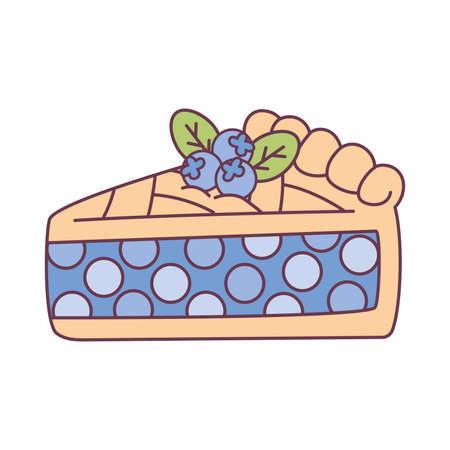 Isolated fruit pie Desseert icon Vector illustrationのイラスト素材