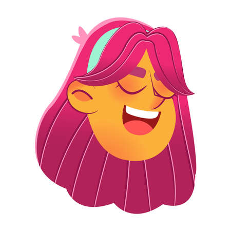 Isolated female urban character avatar Vector illustrationのイラスト素材