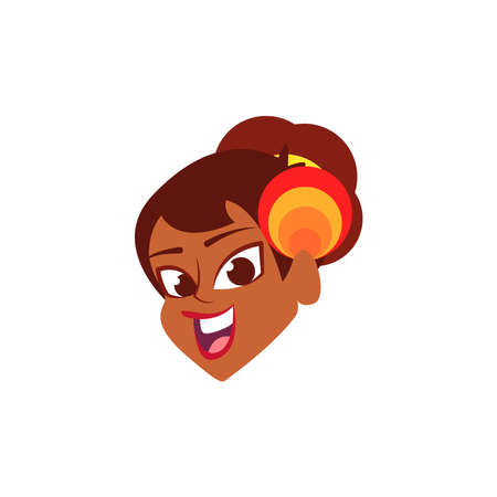 Isolated cumbia dancer face Colombian culture Vector illustrationのイラスト素材
