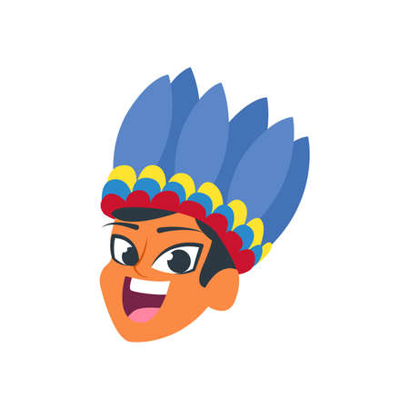 Isolated amazonian indigenous colombian man icon Vector illustrationのイラスト素材