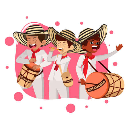 Isolated typical muleteer colombian culture Vector illustrationのイラスト素材
