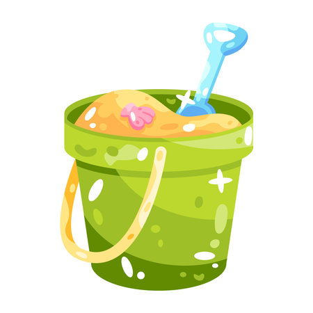 Isolated cube sand bright beach vector illustrationのイラスト素材